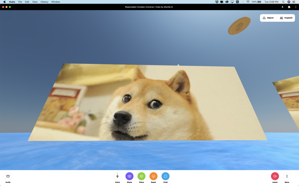 This is the screen shot. The dog meme gif. It's a Shiba Inu with cute eyes looking at you.