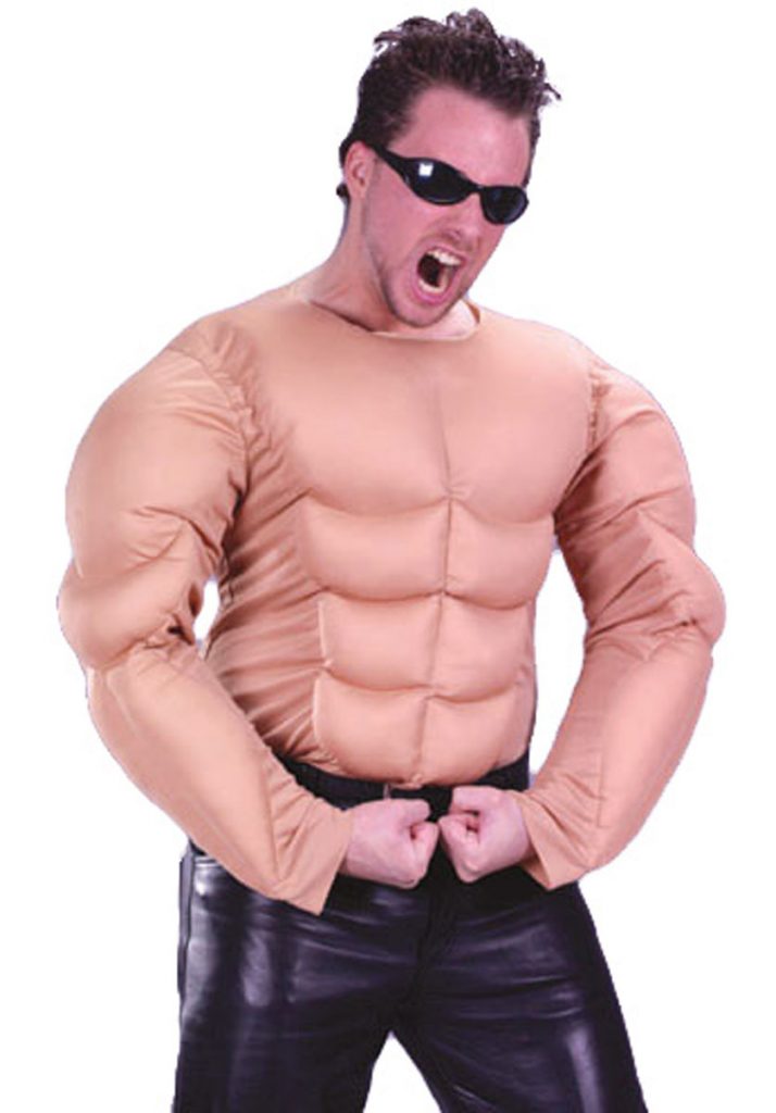 With a mid noughties, year 9, gelled up hair style and matrix like glasses, we are getting roared at by a man in a muscle suit and tight leather trousers. His hands are clenched in fists at waist height, knuckles facing each other so the bulging suit and rounded arms create a strange ring of meat.
