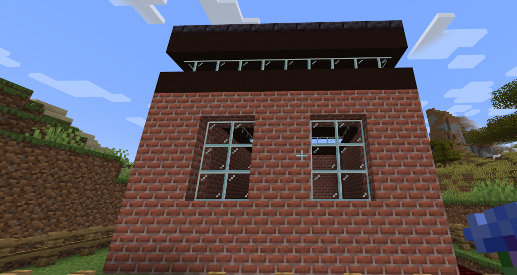 Screenshot of a close up of Foredown Tower on Minecraft